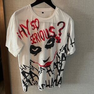 Edgy White Graphic Tee with Bold Design